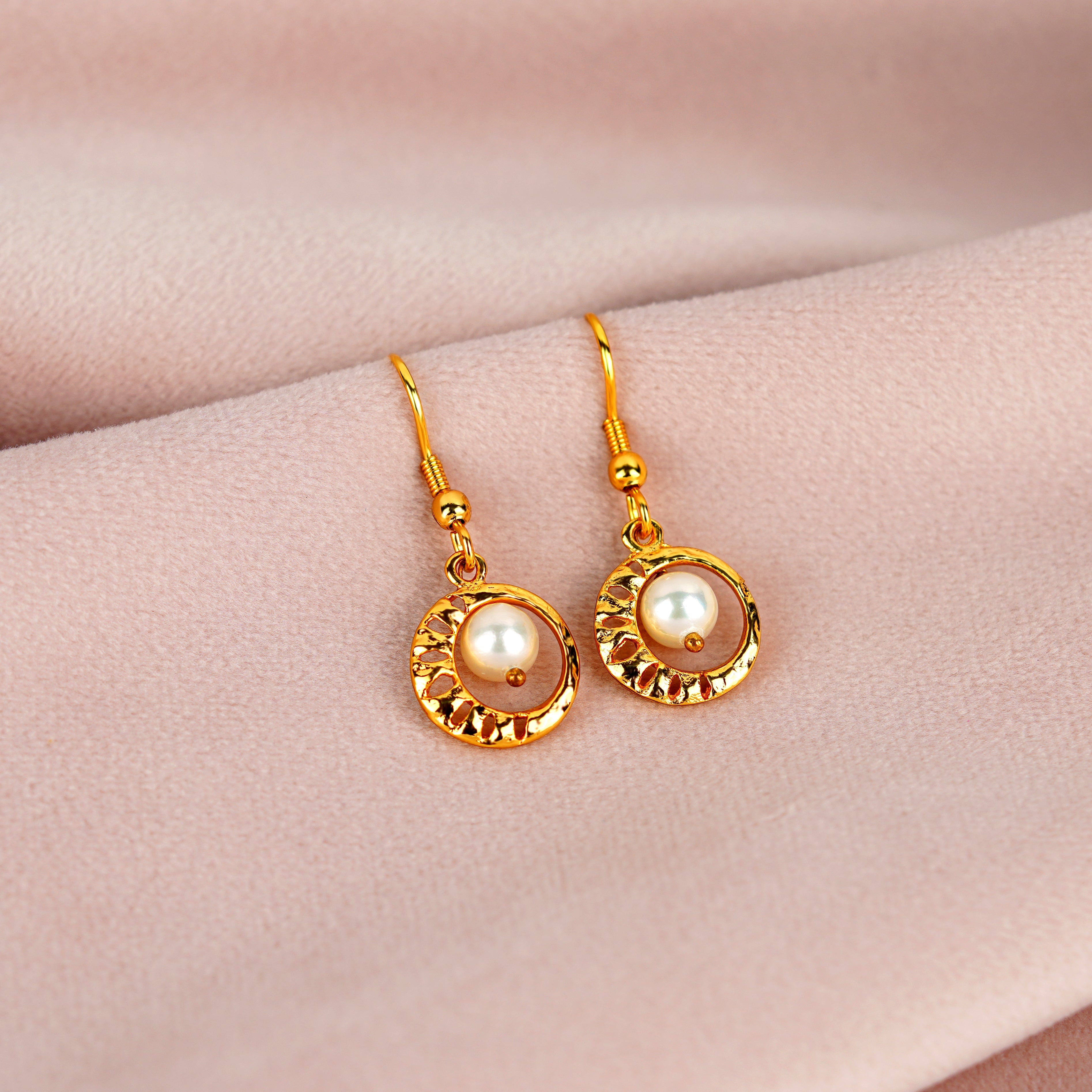 Sparkling Regal Pearl Drop Earrings - Krishna Pearls